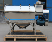 氣旋篩利用的使氣體的回旋將物料撲到篩網上，利用篩網孔徑的大小從而實現物料的篩分。