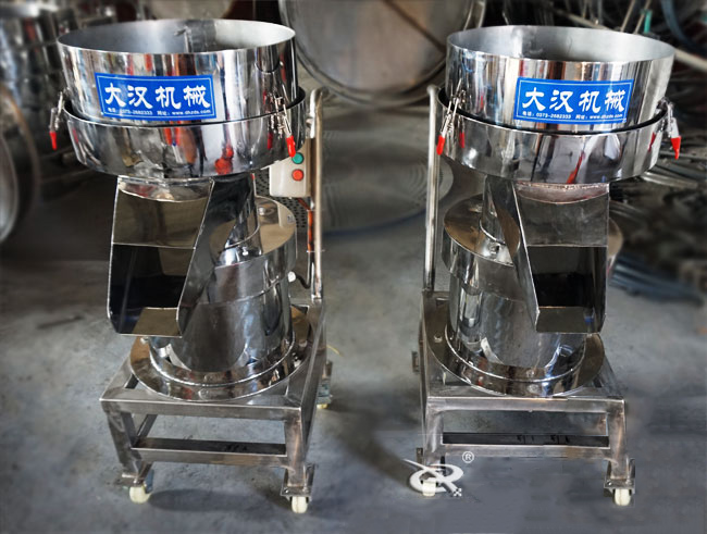 450型過濾篩機實拍：單層過濾篩過濾，多用于液體物料的使用。